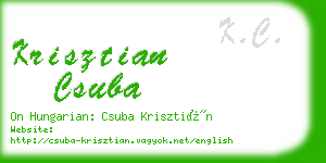 krisztian csuba business card